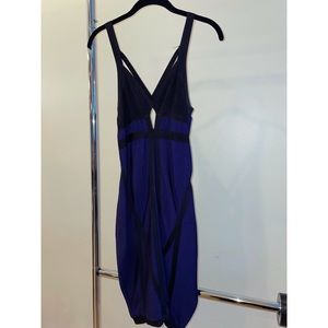 Super cute black and navy blue bandage dress